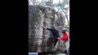 Video thumbnail of Forcing, 7b+. Fontainebleau