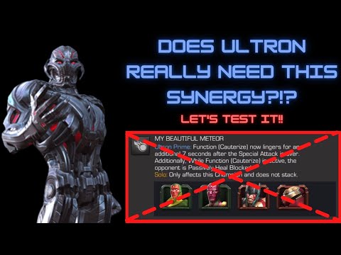 ULTRON WITHOUT SYNERGIES!! DOES HE REALLY NEED THEM?!? WTIH VS WITHOUT COMPARISON