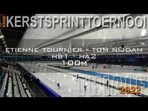 Etienne Tournier - Tom Nijdam 100m Kerstsprinttoernooi Thialf 2022