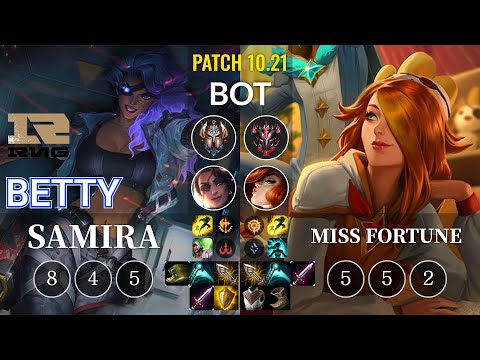 RNG Betty Samira vs Miss Fortune Bot - KR Patch 10.21