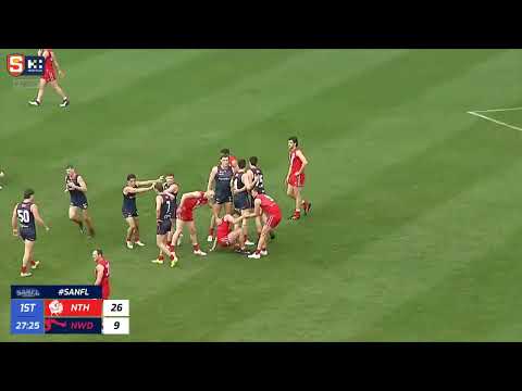 Hostplus SANFL GF - Norwood's Baynen Lowe snaps from Panos assist