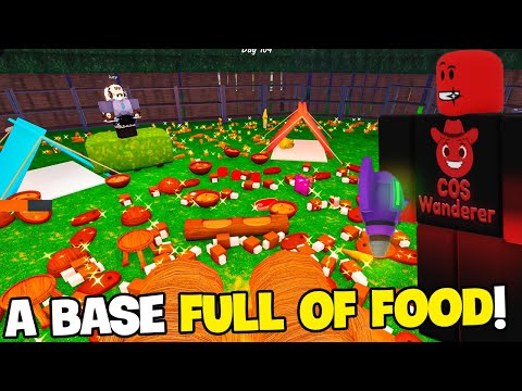 I Built a Base FULL of FOOD in 99 Nights in the Forest!