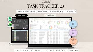 Ultimate Task Tracker in Google Sheets & Excel | Recurring Task Manager + Productivity Planner