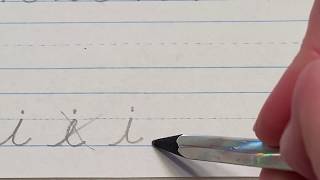 Lowercase i in cursive