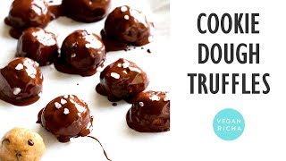 Vegan Cookie Dough Truffles!  Glutenfree - VeganRicha.com