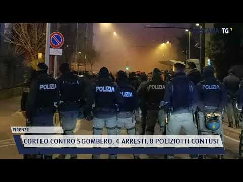 2022-03-20 FIRENZE - CORTEO CONTRO SGOMBERO, 4 ARRESTI, 8 POLIZIOTTI CONTUSI