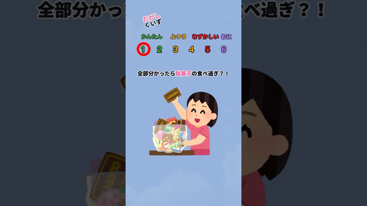 だがしクイズ！！みんなわかったかな？？#shorts  #クイズ＃暇つぶし＃脳トレ #ゲーム#quiz