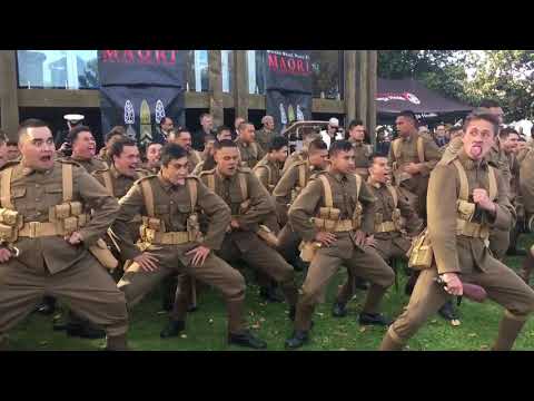 Haka re-enacting WW1 veterans