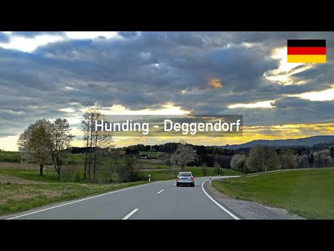 Driving in Germany: Hunding to Deggendorf - Scenic Sunset Drive