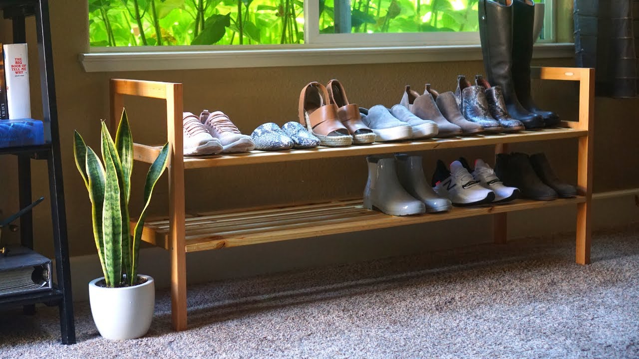 Build a Simple & Elegant Custom Cedar Shoe Rack