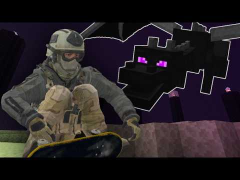 I BEAT MINECRAFT IN CALL OF DUTY ON A SKATEBOARD