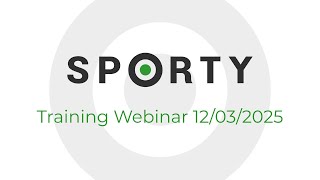 Sporty Training Webinar 12/03/2025