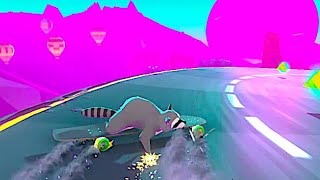 Tanuki Sunset - This Synthwave Raccoon Skateboarding Game will Brighten Up Your Day! (Update)