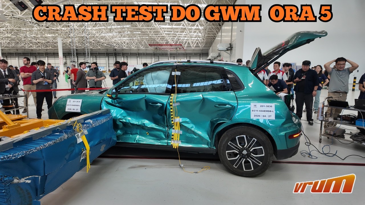 Fomos até a China ver o Crash Test do GWM ORA 5! 😱 #carros