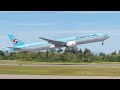 Korean Air Boeing 777 Landing Hard Bouncy Landing