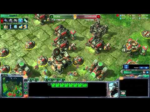 PvT Grubby vs DeMuslim Shattered Temple Starcraft 2 HD polski komentarz