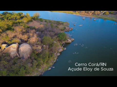 Pôr do Sol no Açude Eloy de Souza, Cerro Corá/RN - Drone DJI mini 4k - vista aérea 