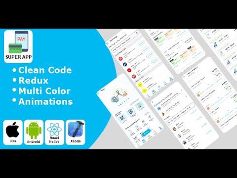 Super App - Ticket Booking | Bill Pay | Recharge | Payment Transfer  React Native iOS/Android App
