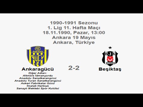 Ankaragücü 2-2 Beşiktaş 18.11.1990 - 1990-1991 Turkish 1st League Matchday 11 + Post-Match Comments