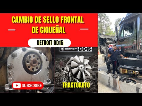 CRANKSHAFT FRONT SEAL REPLACEMENT (DETROIT DD15) (PART 1/3)