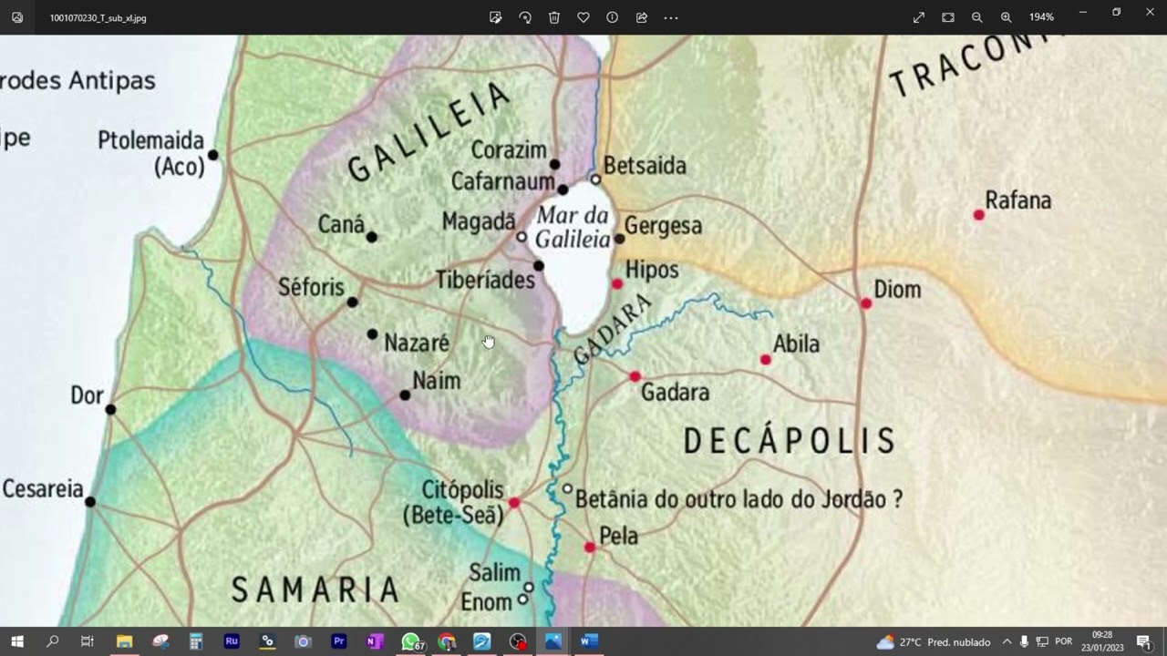 Geografia biblica: A palestina nos tempos de Cristo