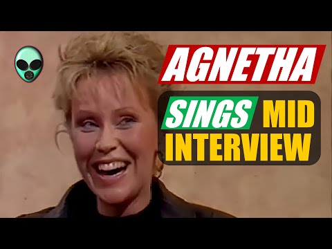 Agnetha bursts into song mid interview - Agnetha Faltskog from ABBA sings swedish folk music live