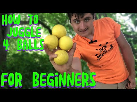 How to juggle 4 balls - Beginner Tutorial