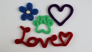 Crochet Knitted I-Cord Wire Embellish Knit Machine Tutorial