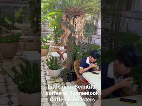 Pequena joia Lindo café no Saereesook Coffee & Roasters em Ubon Ratchathani Tailândia