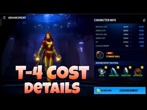 Jean grey full t-4 cost lvl 70 to T-4 - Marvel Future Fight - Marvel Gaming MFF.