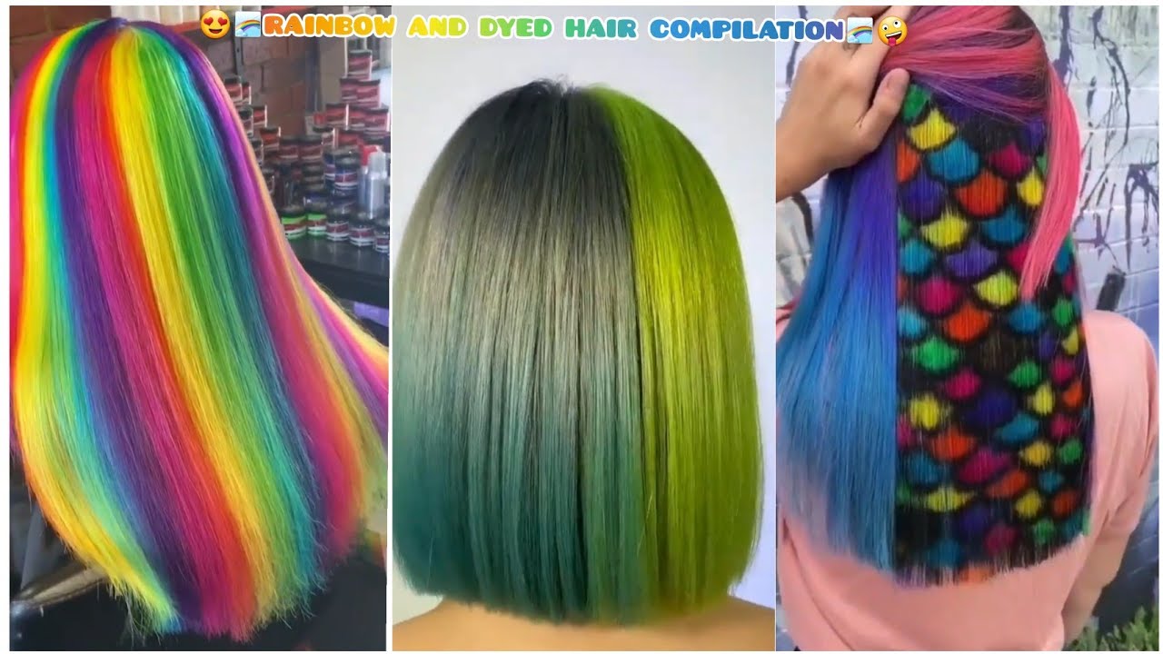 🌈RAINBOW & COLORFUL HAIR COMPILATION (Split dyes,rainbow hair)||@6ix9ine Hair