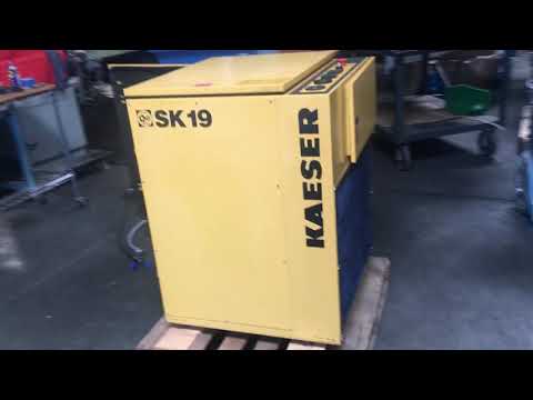 Kaeser SK-19 Rotary Screw Air Compressor Only 23,496 hours 15hp 230V 3 Phase