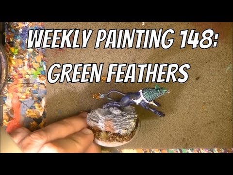 Weekly Painting 148 Green Feathers