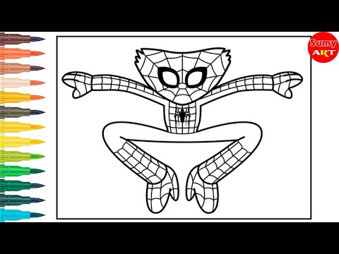 🕷️ Spiderman x Huggy Wuggy?! 🎨 Watercolor Superhero Art!