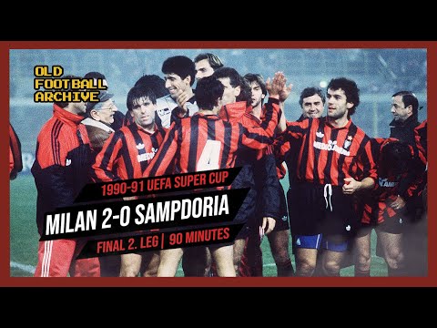 1990-91 Milan Sampdoria 2-0 | UEFA Super Cup Final Second Leg 29.11.1990