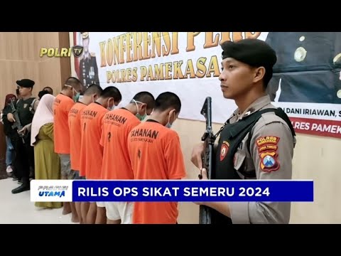POLRES PAMEKASAN RILIS HASIL OPS SIKAT SEMERU 2024