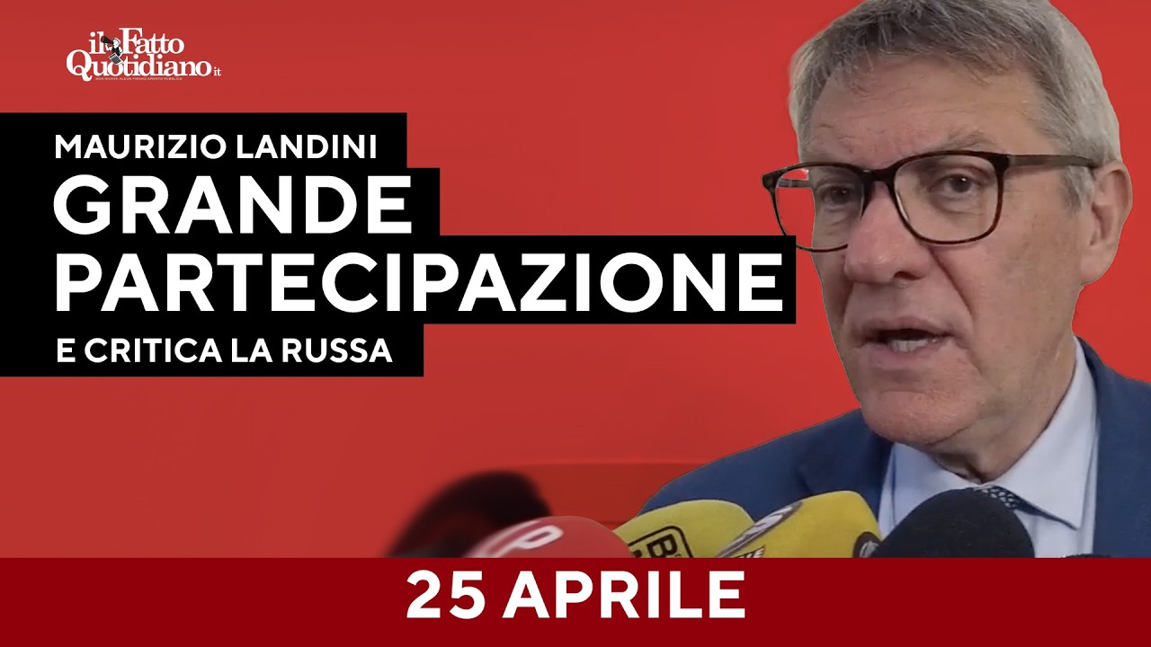 25 aprile, Landini: "Partecipazione senza precedenti" e critica La Russa
