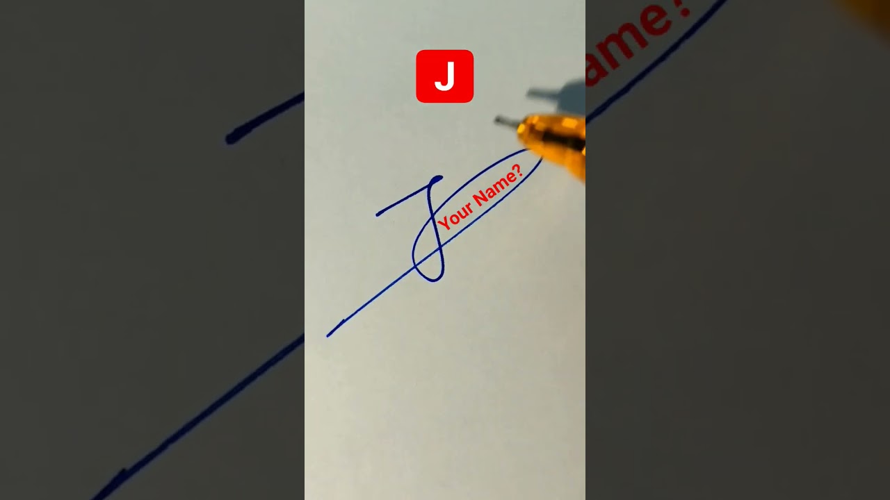 Signature ideas for letter J❤️ #signature #design #artandcraft #ideas #shorts