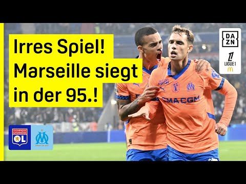 Absoluter Wahnsinn! OM schlägt trotz 85 Minuten Unterzahl zurück: Lyon – Marseille | Ligue 1 | DAZN