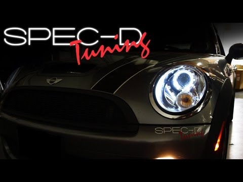 SPECDTUNING INSTALLATION VIDEO: 2007 AND UP MINI COOPER PROJECTOR HEADLIGHTS