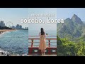 🇰🇷 solo travelling in korea | sokcho vlog - hiking seoraksan, rainy cafe day, prettiest beach ever 🌊
