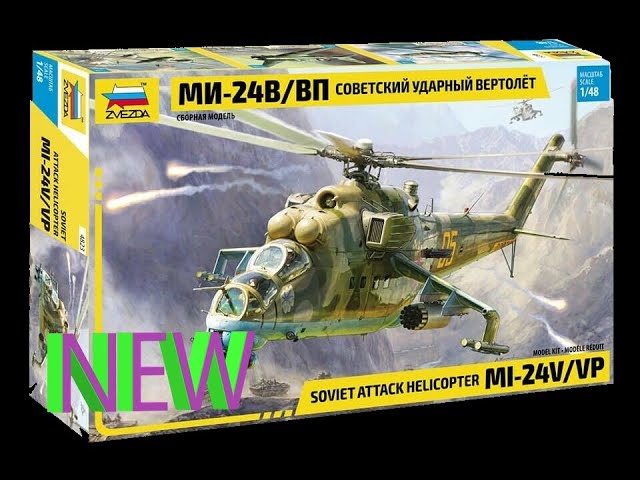 Zvezda 1//48 Soviet Attack Helicopter Mi-24V//VP