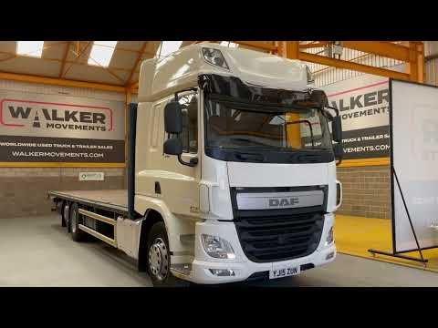 New In Stocklist For Sale: DAF CF370 *EURO 6*, SUPERSPACE 6X2 FLATBED – 2015 – YJ15 ZUN