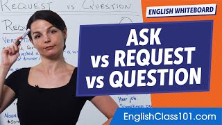 Difference between "Ask", "Request" and "Question" | Learn English Grammar for Beginners