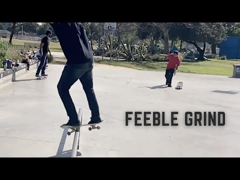 How to Feeble Grind A Rail (backside feeble skateboarding)