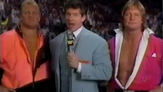 Roddy Piper, Mr. Perfect and Vince McMahon Superstars Intro (11-30-1991)