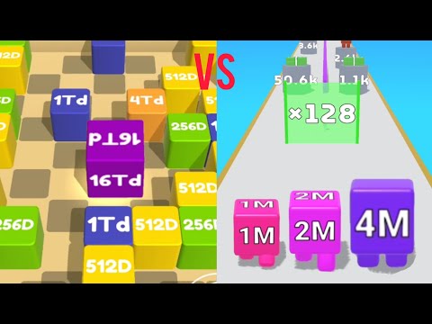 RollCube2048 VS 2048 Jelly Shooter (I collected the most number)
