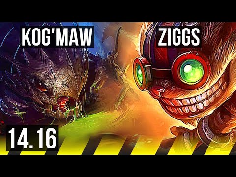 KOG'MAW & Rell vs ZIGGS & Seraphine (ADC) | 600+ games, Dominating | NA Master | 14.16