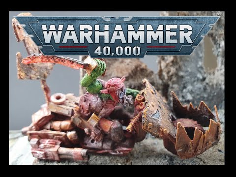Scratch Build: Warhammer 40,000 - Ork Warboss on Bike