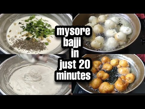 STREET STYLE MYSORE BONDA RECIPE// soft tea time quick snack recipe/mysore bajji recipe/